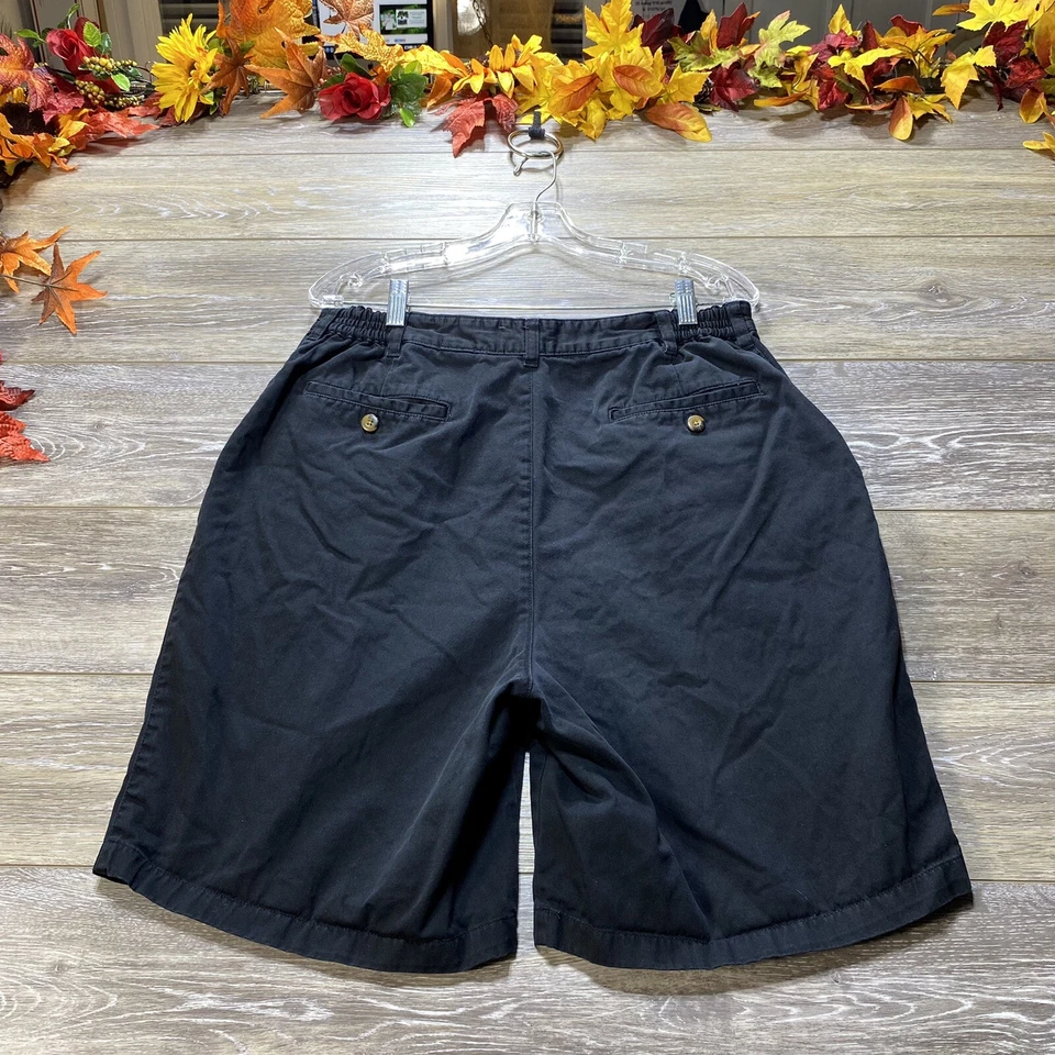 Pantalones Cortos Farah Talla 34-36 Delgados Para Hombre Negros Chinos Con Bolsillos Sobre la Rodilla Elásticos Foto 2 de 4