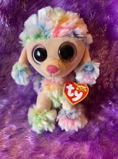 TY Beanie Boos - Rainbow the Poodle 6" Glitter Eyes