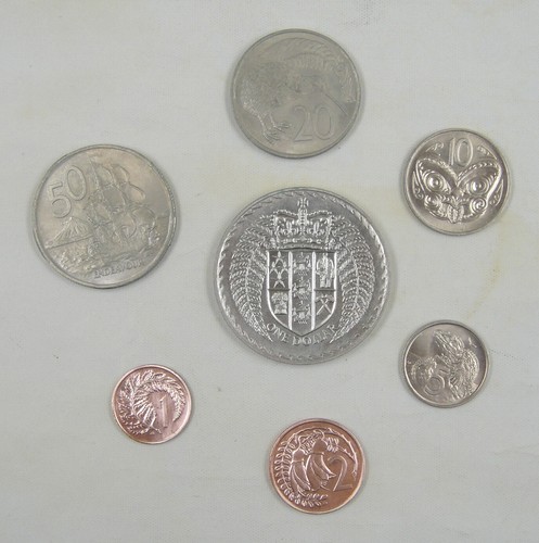 New Zealand Coins Set of 7 Pieces 1971