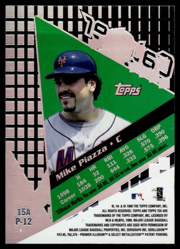 1999 Topps Tek Pattern 30 15a Mike Piazza New York Mets - Picture 2 of 2