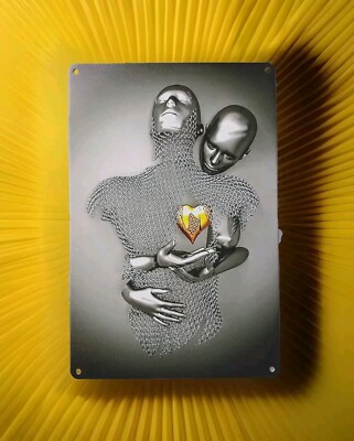 Blech- Metallschild - Art Deco - 3D Style -  ''LOVE''  - 20 x 30 cm - Neu!