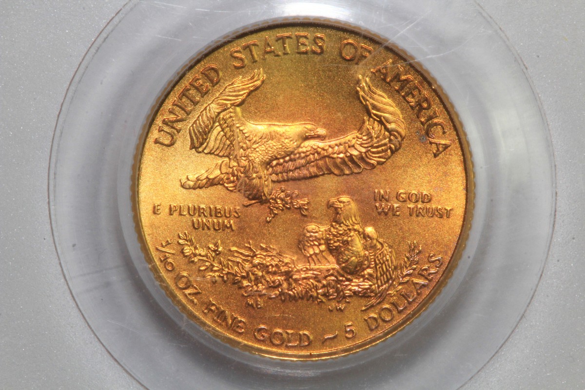 2010 $5.00 American Gold Eagle PCGS Graded MS 69 Nice Toning