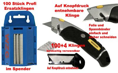 10 Profi Trapezklingen SK5 Stahl Für Cuttermesser - 19mm Breite, 58 HRC Härte