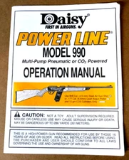 Vintage Daisy Powerline Model 990 BB Pellet Gun Instruction Owners Manual Book