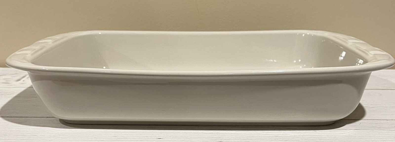 Longaberger Pottery Woven Traditions Ivory 13x9x2 Baking Casserole