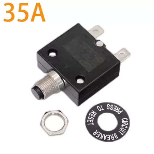3x Universal 5-50 Amp Drucktaster Thermo Leitungsschutzschalter 12-50V DC 125-250V NEU - Bild 10 von 30