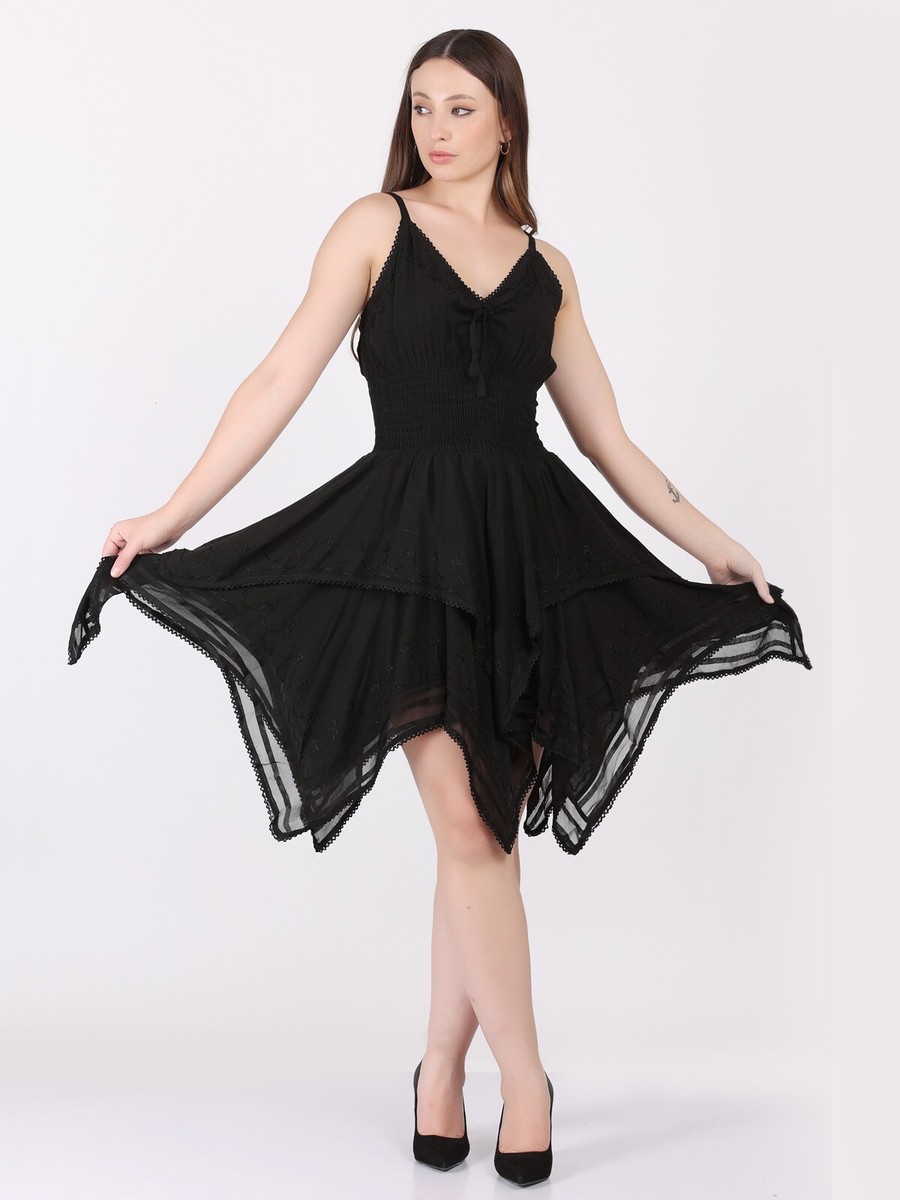 navy blue dress for baby girl Christen Asymmetrical One-Shoulder White Lace Dress main image 0