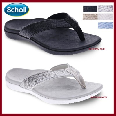 Scholl Orthaheel Sonoma Shimmer Toe Post Sandal Thongs Women