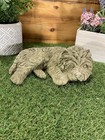 STONE GARDEN DETAILED TERRIER WESTIE YORKIE DOG GIFT STATUE ORNAMENT