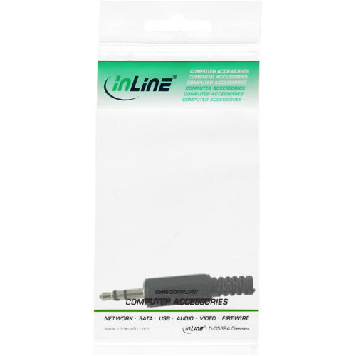 Thumbnail - Inline Klinkenstecker 3,5mm Stereo Lötversion Haube Schraubbar