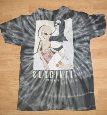 Succ International Lil Mayo Alien Rap Gray Tie Die T-Shirt Mens Medium Two Sided