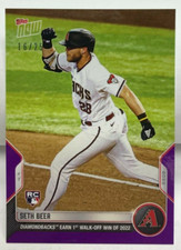 Seth Beer 2022 Topps Now MLB DIAMONDBACKS 1st Walk-Off Win RC #7 PURPLE #d 16/25
