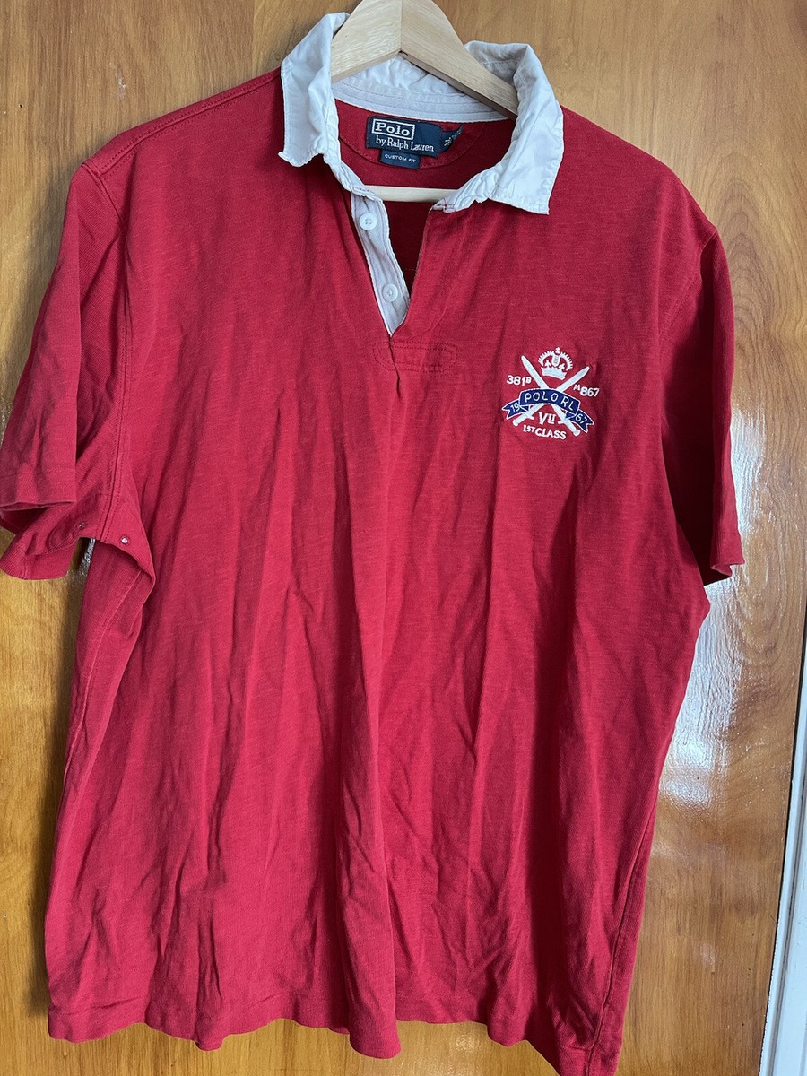 Vintage 90's Ralph Lauren Polo Shirt Men's XL Red | eBay