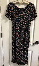 vintage floral jumpsuit one piece womens small 90s
