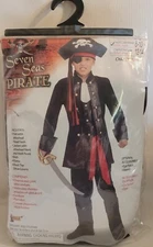 Forum Seven Seas Pirate Child  Costume Size 8-10 ~ New