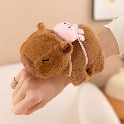 Cartoon Capybara Slap Bracelets Stuffed Dolls Animal Clap Ring for Kids Gift - Picture 13 of 13