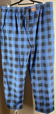 NWT ST JOHNS BAY, SUPER SOFT  COZY, BLUE BUFFALO CHK FLEECE LOUNGE BOTTOMS XXL