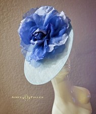 Kentucky Derby Hat Ombre Rose Royal Ascot Soft Powder Blue Bridal Fascinator Hat