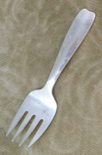 Tiffany "Cordis" Sterling Silver 4" Baby Fork No Mono 20gr Discontinued Pattern