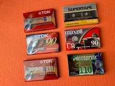 *SEALED* Lot of 6 Cassette Tapes Memorex TDK Maxell High Bias - Mi3