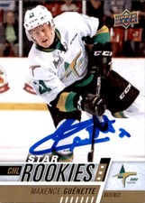 Maxence Guenette Signed 2017-18 Upper Deck CHL Star Rookie card Val D'or Foreurs. rookie card picture