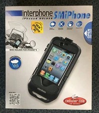 Handlebar mount for Apple iPhone 4/4S Interphone Cellularline SMIPHONE4 Pro Case