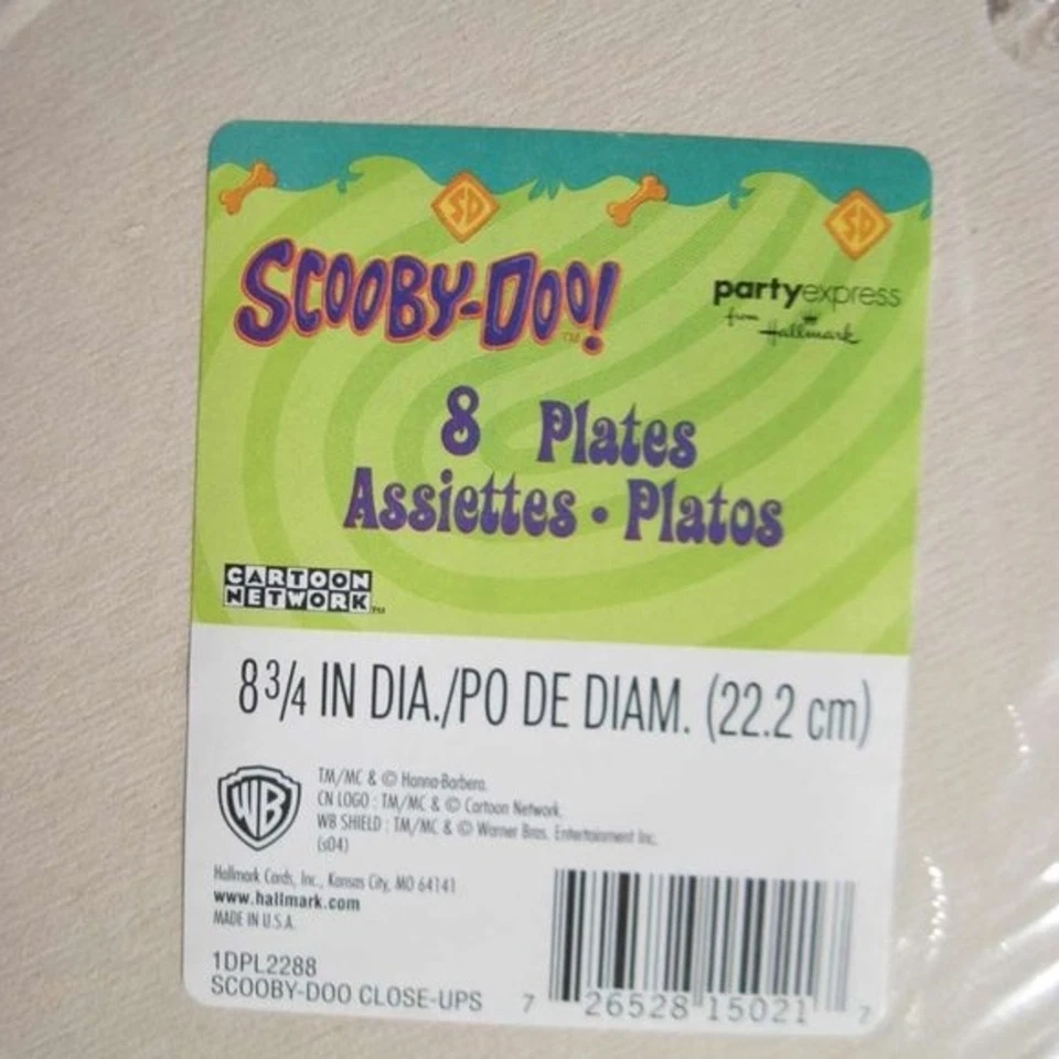 8 Scooby-Doo! 8 Platos de Papel Diseño Rojo 3/4" Fiesta de Cumpleaños Express Sello Perro Foto 2 de 4
