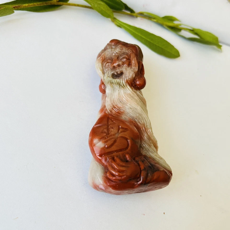 Estatua de pensador de ágata de piedras preciosas naturales tallada a mano decoración de escritorio de oficina en casa Foto 4 de 4