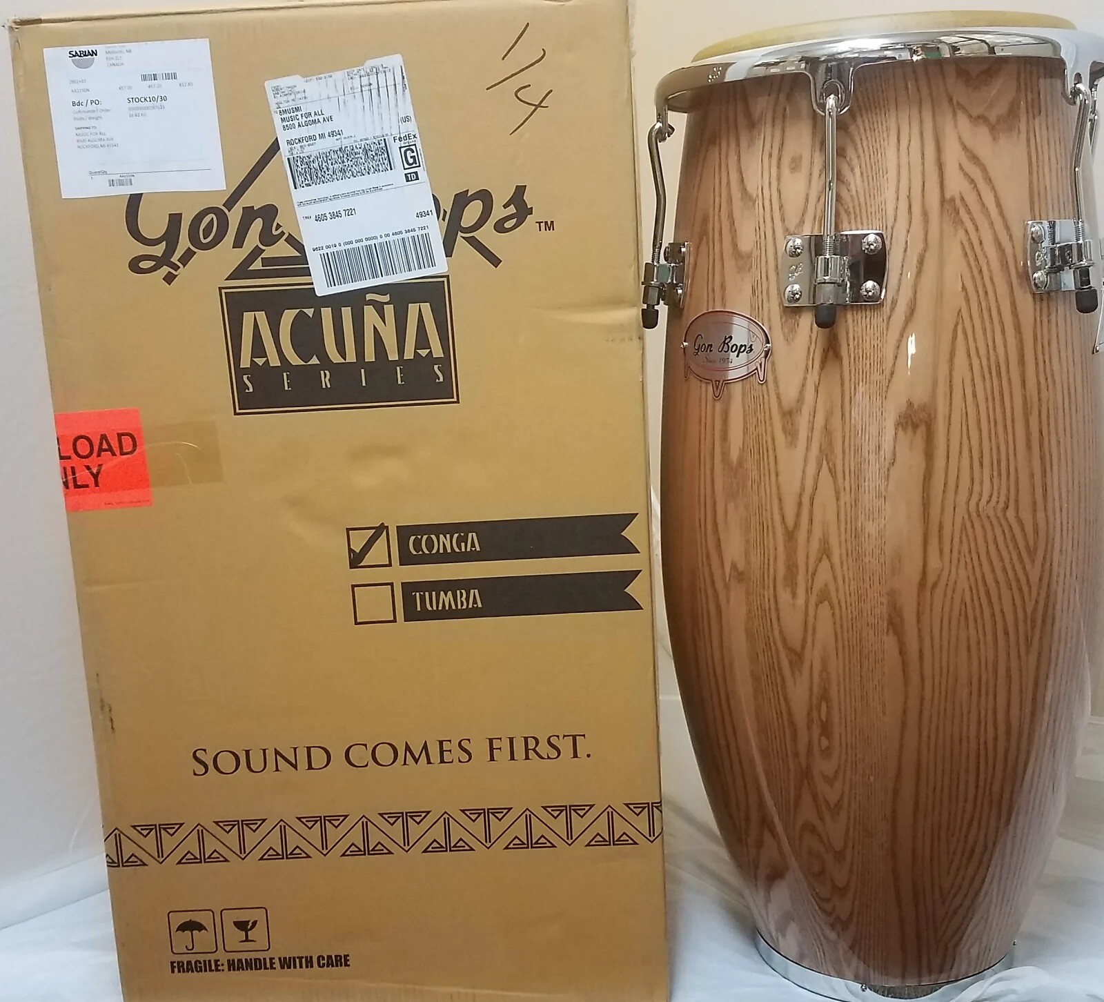 Gon Bops Congas Alex Acuna Series Conga 11.50 AA1150N for sale online