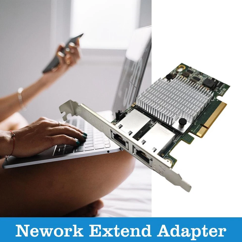 For Intel X540-T2 X540-AT2 10G PCI-E Dual RJ45 Ports Ethernet Network Adapter - Image 2 of 4