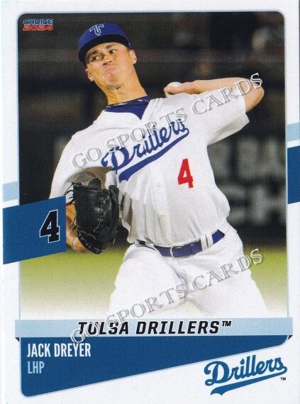 2024 Tulsa Drillers Jack Dreyer RC Rookie Dodgers Minor League
