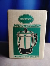 SPEED·O·MATIC HEATER 1 TO 6 CUP CAPACITY SOUP COFFEE HEATER NOS AVOCADO VINTAGE