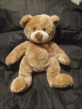 Brown Stuffed Plush Teddy Bear 16 Inch Brown Ribbon
