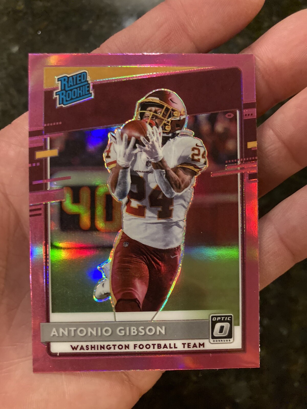2020 OPTIC PINK RATED ROOKIE ANTONIO GIBSON REDSKINS