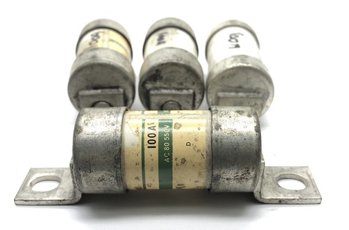 4 eslabón de fusible industrial Siemens 100 amperios HRC 94 mm 80 kA 550vAC BS88 - Imagen 3 de 5