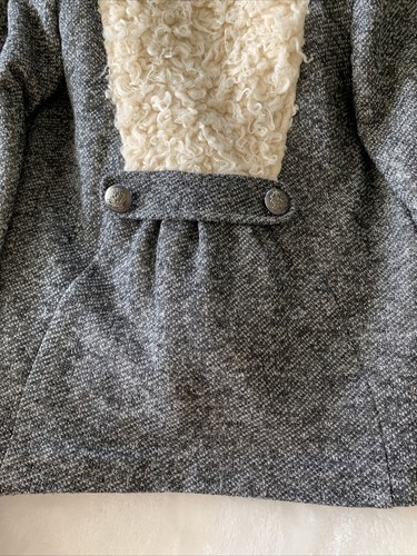 EUC Hannah Banana Girls 70’s Inspired Cotton Blend & Faux Fur Jacket Size 7 - Picture 7 of 12