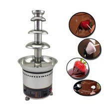 4Tiers Chocolate Fondue Fountain Waterfall Fountain Commercial Stainless Machine