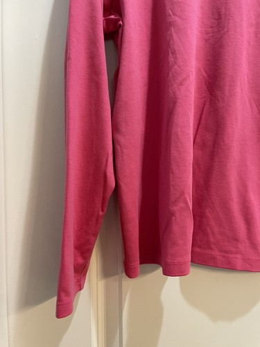 Ll Bean Rose Pink Long Sleeve Round Neck T-Shirt XLarge, Armpit To Armpit 23” - Picture 5 of 6