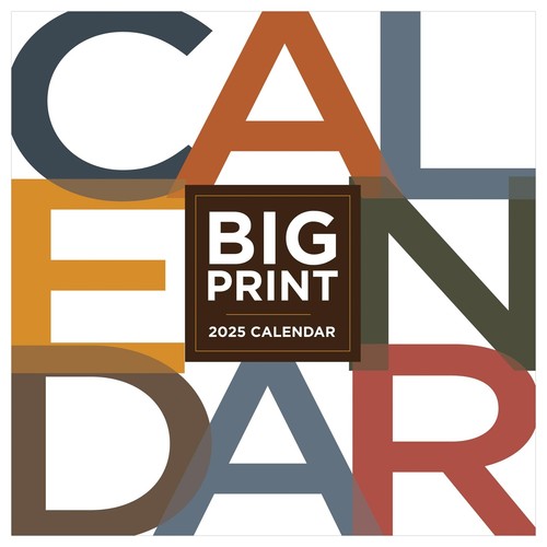2025 big print wall calendar large grids for appointments and
