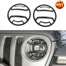 Front Headlight Lamp Guard Cover Trim for Jeep Wrangler JL 18+ Black Accessories