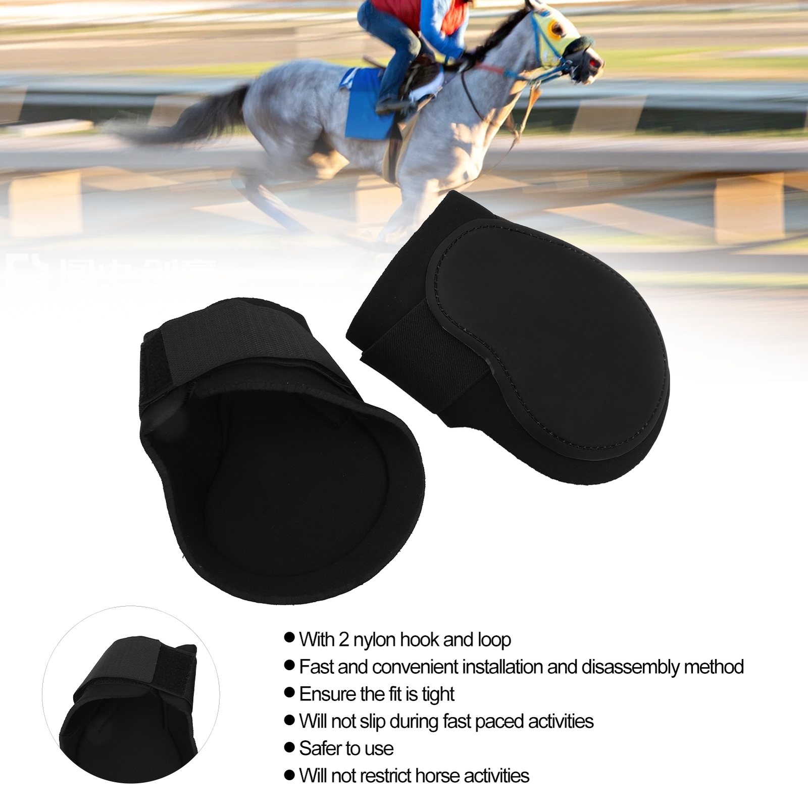 1 Pair Horse Support Boots Adjustable Horse Hind Leg Wraps Elastic eBay