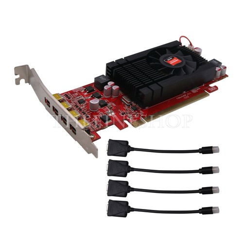 Quad Monitor Video Card 4 Monitor 2G Video Graphics Card w/4 MINI
