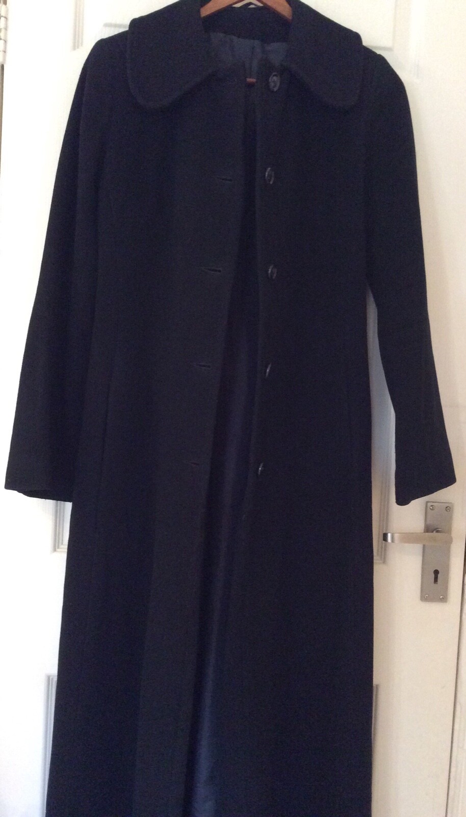 Long black coat UK 10 (can fit 8/10) eBay