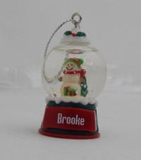 Ganz Personalized "Brooke" Snow globe Snowman Ornament