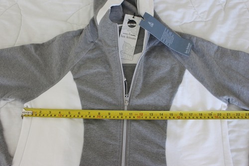 New - Neon Buddha Lux Leisure Delightful Hoodie, Grey White, Large - $109 - Picture 7 of 8