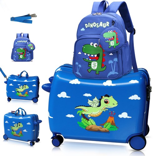 R.Leone Valigia Cavalcabile Bambino Bambina Ryanair 55x40x20cm + Zaino 311 - Foto 29 di 48