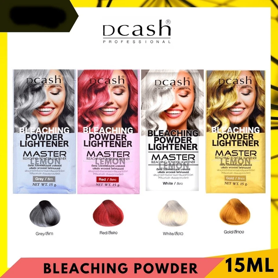 2X Dcash Crema Blanqueadora de Cabello, Juego de Polvo Blanqueador de Cabello/Gris Foto 4 de 4