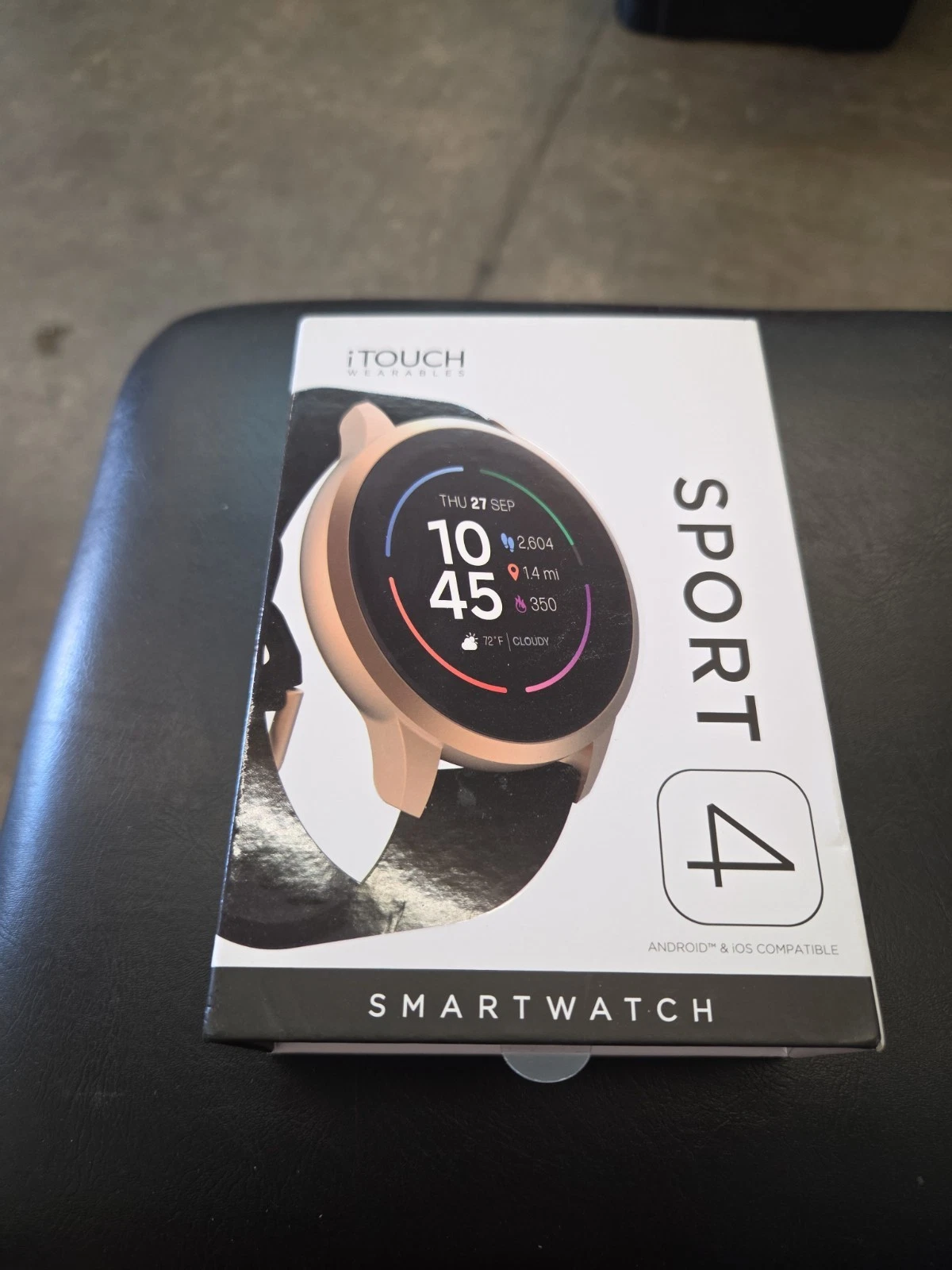 iTOUCH Sport 4 Smartwatch Black Silicone Band Heart Rate Fitness Sleep Monitor