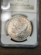 1888 Morgan dollar NGC MS 63 obs beautifully toned #629 GENUINE GUARANTEE