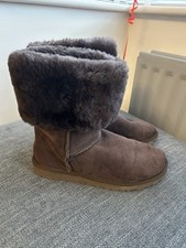 Ugg Australia Classic Tall S/N 5815 Brown Boots UK 6.5 W8 Sheepskin Suede